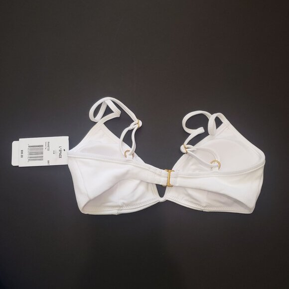 L*Space LSPACE Ribbed Helena Bikini Top Women's Size Small White Adjustable NWT - Picture 13 of 15
